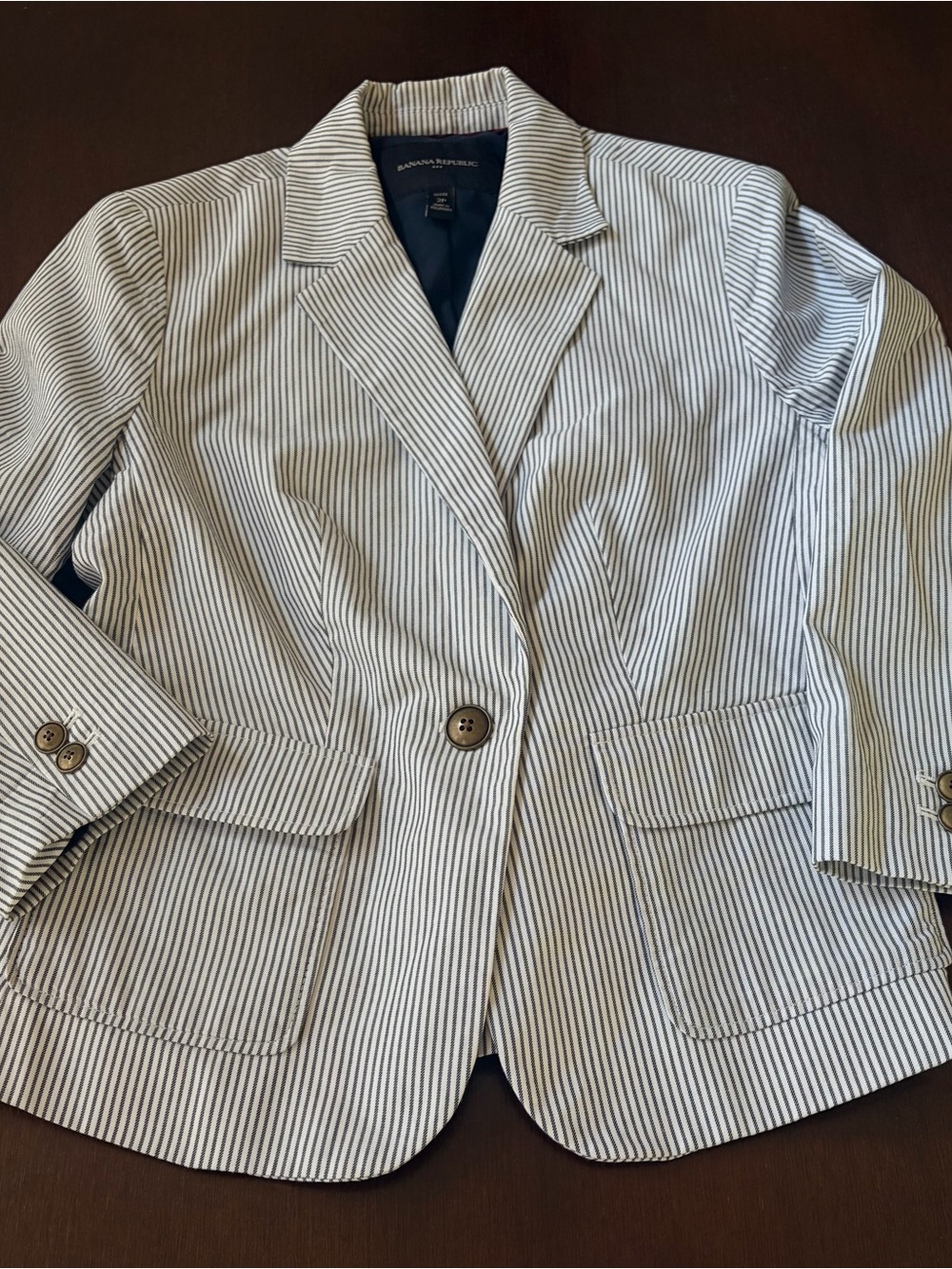 Banana Republic Petite 2P Punstriped ¾-Sleeve Jacket